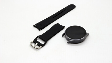 Smart watch and strap separated isolated