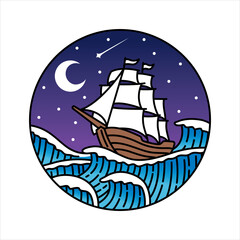 natural scenery in the frame illustration