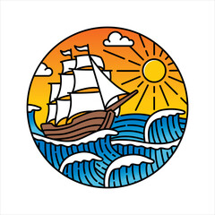 natural scenery in the frame illustration