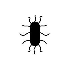 Salmonella bacterium flat icon, vector flat salmonella infection on white background..eps