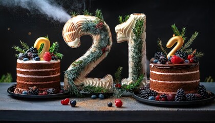 Celebratory 21st Birthday Cake Decoration Ideas