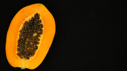 Close up of fresh Papaya isolated