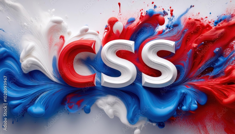 Poster creative css design with color splash effects