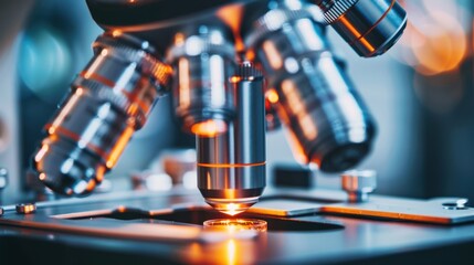 High-Detail Microscope in Laboratory Setting