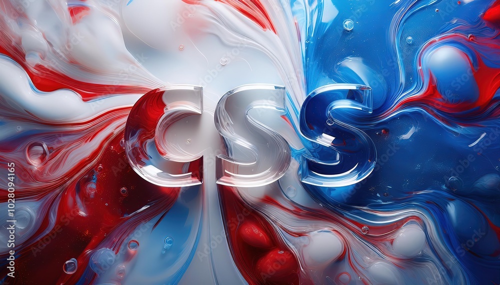 Poster dynamic css design with colorful fluid effects
