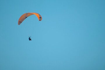 Paragliding in the sky