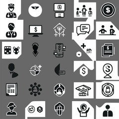 Set Icons about Sector Of Society Vector illustration logo concept design