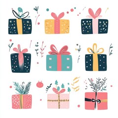 Gift box for holiday closeup view