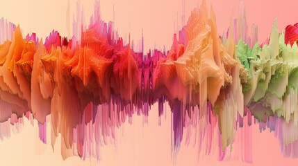 Vibrant Abstract Waveform Art Illustration