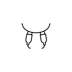 Fototapeta premium Automatic milking udder line icon, simple flat black trendy style illustration for web and app..eps