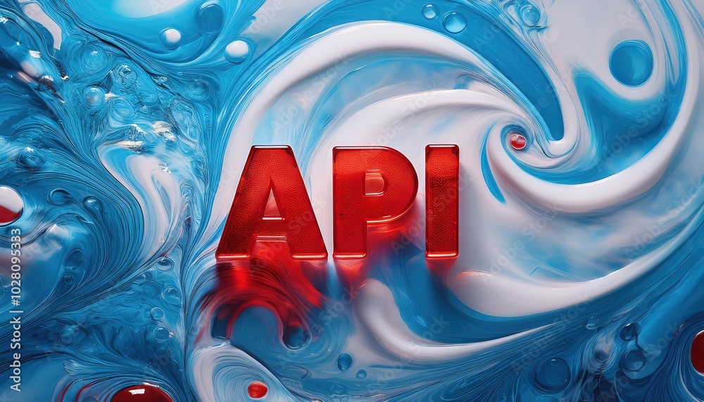 Poster Dynamic API Design with Colorful Abstract Background