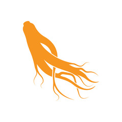 Ginseng logo design template and symbol icon