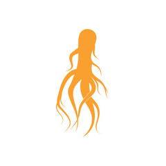 Ginseng logo design template and symbol icon