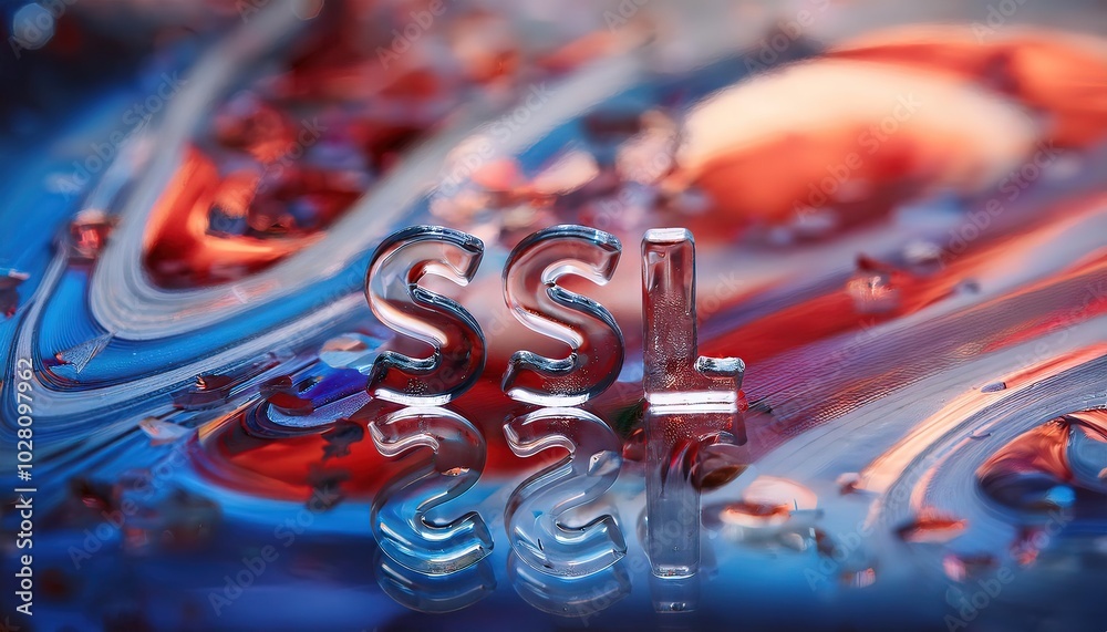 Poster secure socket layer concept with abstract background