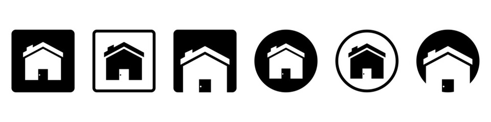 house icon vector design for website, house icon for web homepage and social media, editable house icon