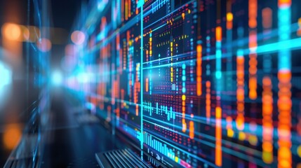 Abstract Digital Data Visualization Background