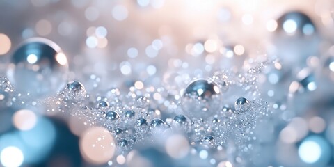 Elegant silver and white bokeh lights forming an abstract background, perfect for celebrations and artistic projects.