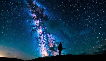 Fototapeta premium Silhouette Under Stars
