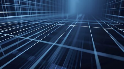 Wallpaper Abstract blue grid background forming perspective with light effects