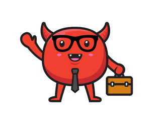 Cute devil mascot character design vector