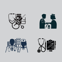 medical icon set design