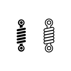 Car suspension outline icon. Shock Absorber simple line vector trendy style illustration for web and app..eps