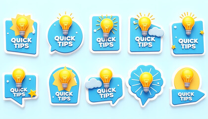Fototapeta premium quick tips information badge shape