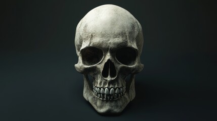 Skull with black background.