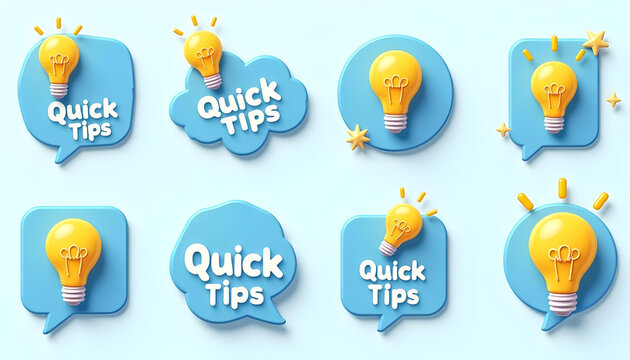 quick tips information badge shape