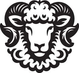 Fototapeta premium sheep head silhouette