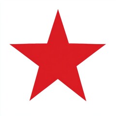 Red star isolated over plain background