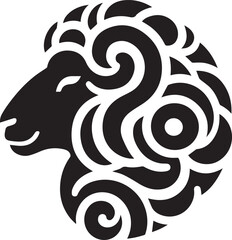 sheep head silhouette