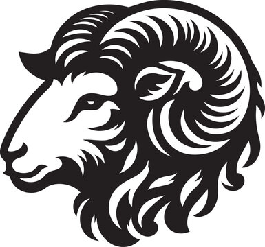 sheep head silhouette