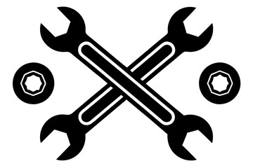 Wrench icons set. Wrench vector icon. Wrench key for servicing in the garage icon vector set
