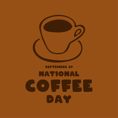 National Coffee Day. September 29.