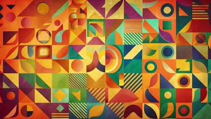 Retro geometric background