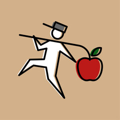 Johnny appleseed cartoon.