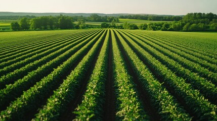 Low-impact agriculture for sustainability, depicting eco-friendly farming methods that minimize soil disturbance, reduce chemical inputs, and use natural resources efficiently,