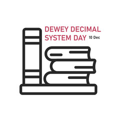 Obraz premium vector graphic of Dewey Decimal System Day good for national Dewey Decimal System Day celebration. flat design. flyer design.flat illustration.