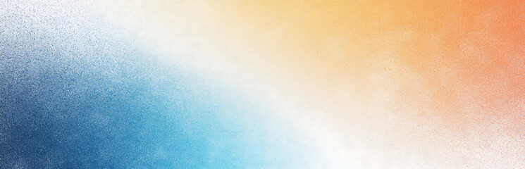 Orange blue white grainy gradient background, abstract noise texture pastel light banner