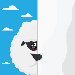 Vector illustration of a sheep good for mascot