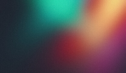 Grainy background autumn noisy banner, teal green red orange blue purple grunge texture abstract retro poster, header cover backdrop design background