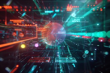 Obraz premium DJ mixing music on professional audio mixing desk in nightclub, closeup