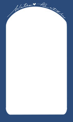 blue frame for any text with arrow