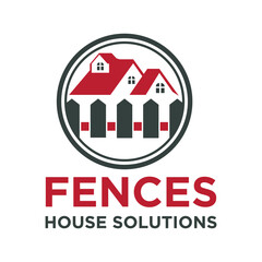 Fences Logo Design Template. Fencing Repair Logo Business.
