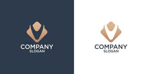 collection of letter v abstract monogram logo design vector