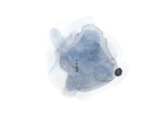 a grey watercolor ink isolated on paper