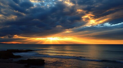 Obraz premium sunset over the sea