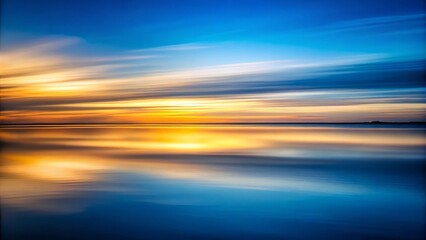 Obraz premium Blurred Gradient Ochre to Blue Abstract Background - Long Exposure Art for Modern Decor, Wall Art, and Digital Design Projects