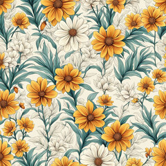 Seamless floral pattern background design
